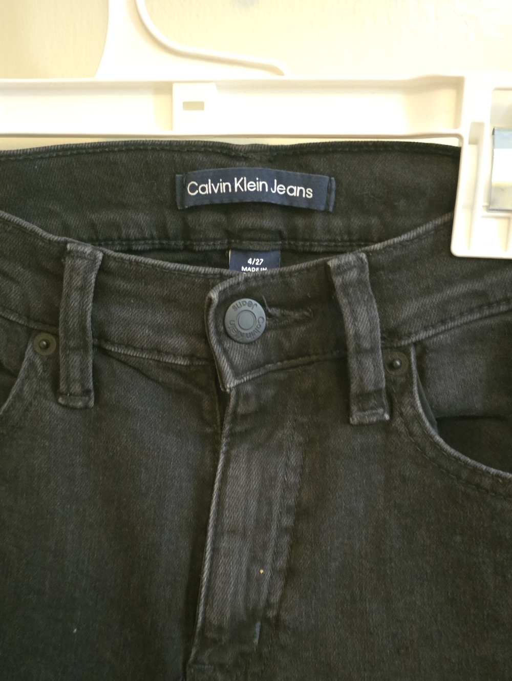 Calvin Klein Jeans Woman's Washed Black Skinny Jeans